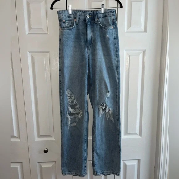 H&M Loose Straight High Waist Jeans - size 4 - Picture 2 of 4